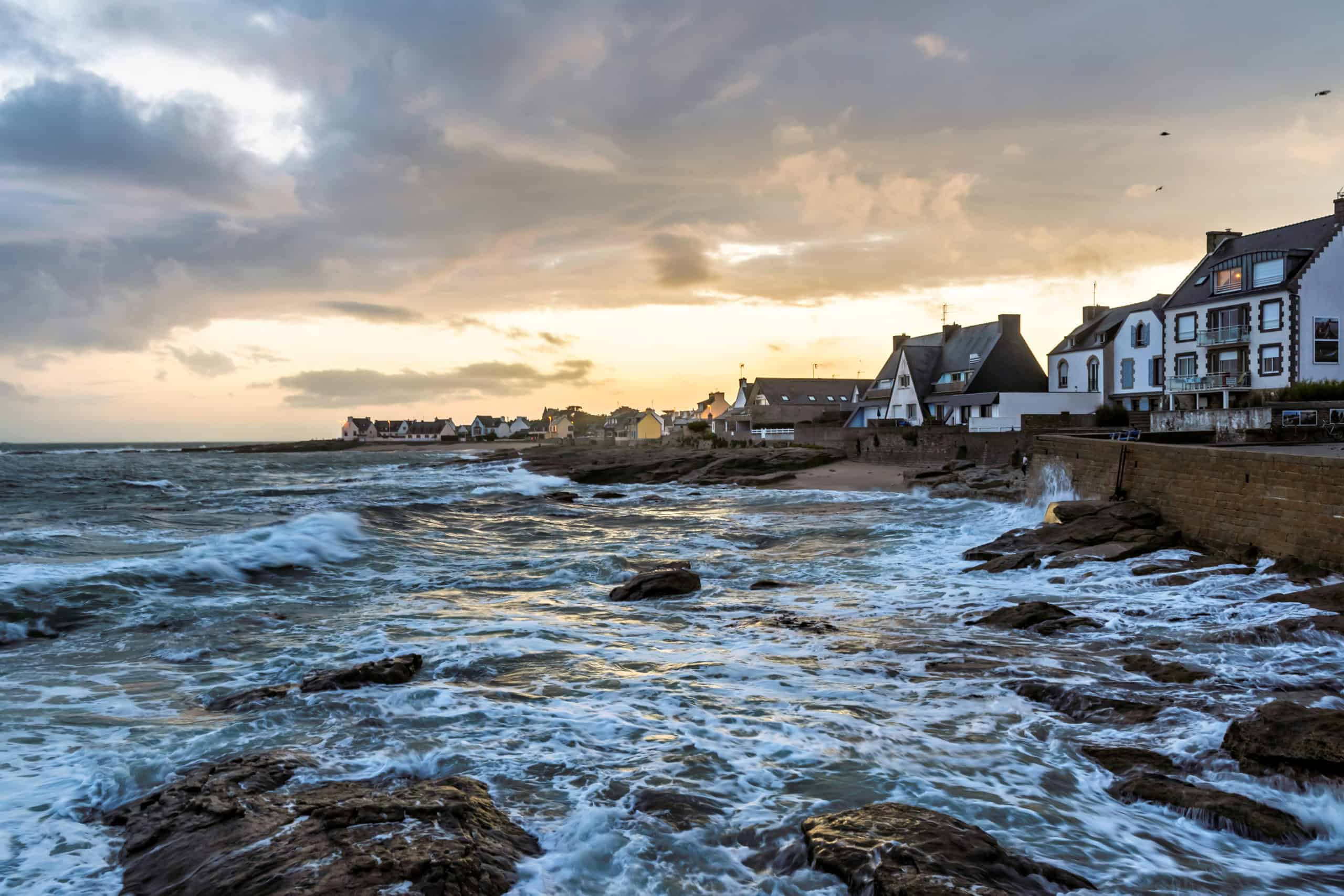 le guilvinec coast in brittany, france