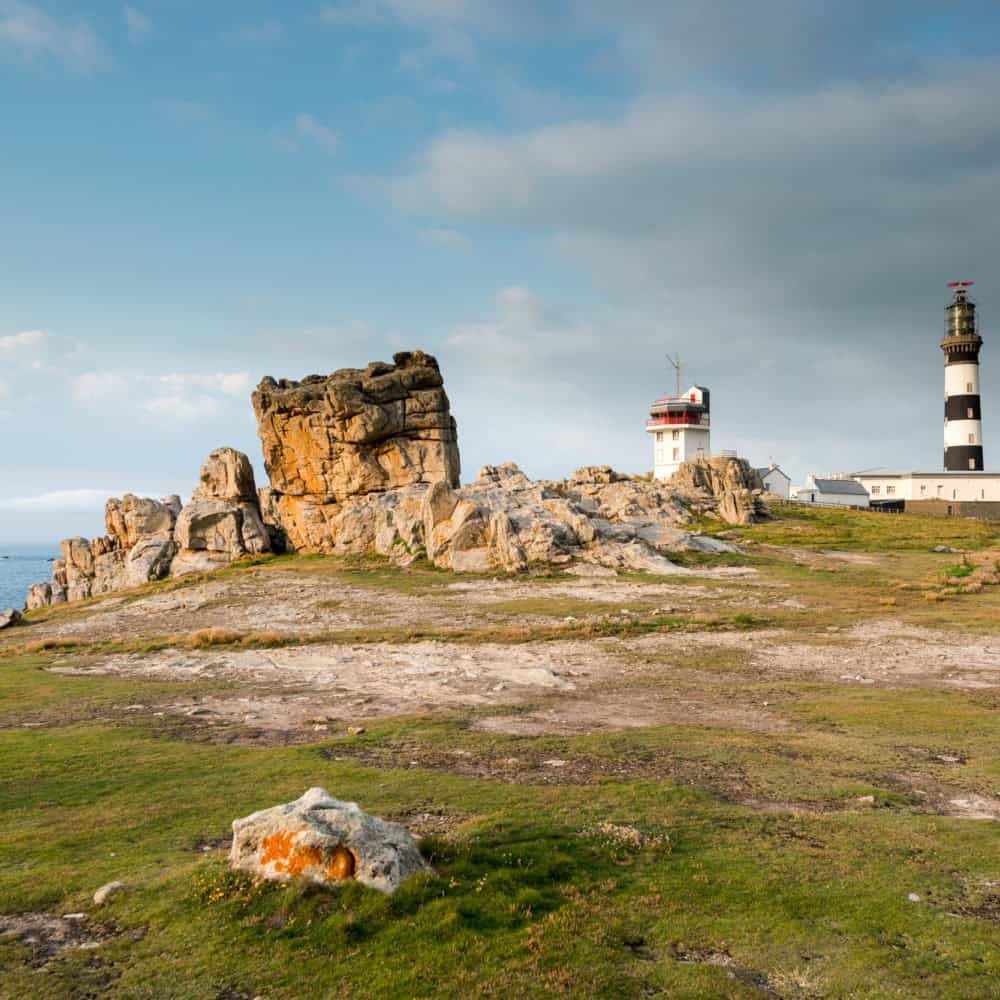 créach lighthouse on ouessant in finistère