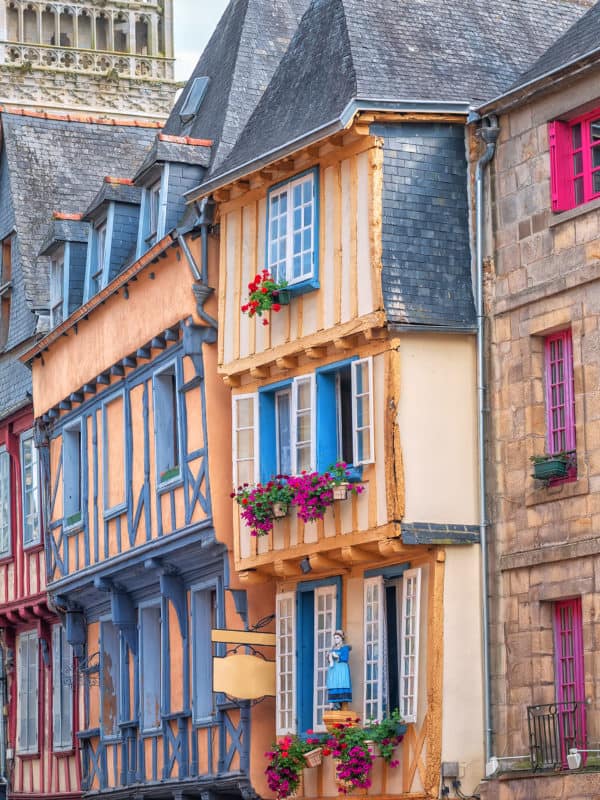 old town of quimper, brittany, france